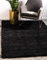 Unique Loom Solo Solid Shag Kollektion Moderner Plüsch-Hochflor Teppich, Jet Schwarz, 152 x 244 cm