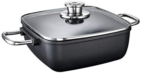 Schulte-Ufer -Schmortopf Globus hoch eckig 24 cm, inkl. Deckel mit Thermoknopf