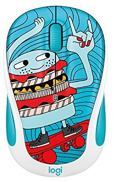 Logitech M317c (Collection) Wireless Optical Mouse-color: Wireless Mouse Skate Burger
