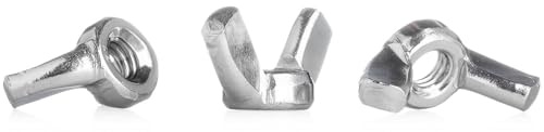 YoiYee M6 Wing Nut, 304 Stainless Steel (A2-70), DIN 315 Metric Coarse Thread, Pack of 20
