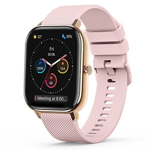 Amzpas Armband für Amazfit GTS 2 Mini/GTS 4 Mini/GTS 2 / GTS 3 / GTS 4, 20mm Strapazierfähiges Silikon Ersatzband Uhrenarmband für Amazfit Bip 3/Bip 3 Pro/Bip Lite/Bip U/Bip U Pro, Rosa