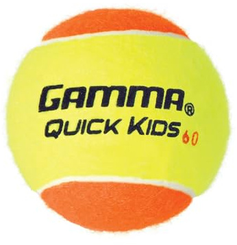 Gamma Quick Kids 60 Training Tennis Balls for Kids & Beginners, Low-Compression Core Reduces Speed & Bounce, Great for Tennis Practice, USTA & ITF Approved for 10 & Under Tournaments, Bag of 12