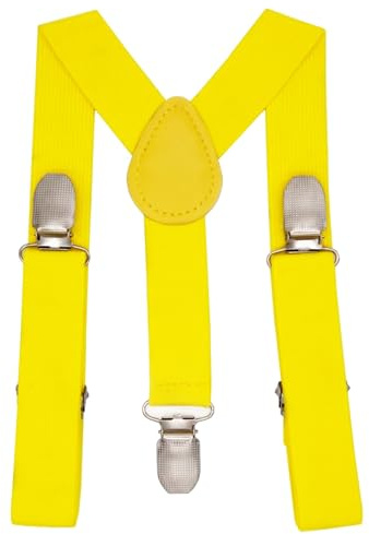 NestNook Bretelles pour enfants en forme de Y Bretelles pour garçons et filles, jaune, One Size