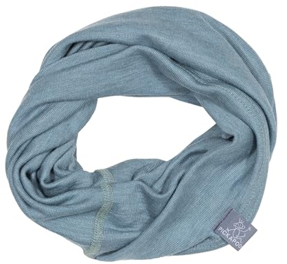 PICKAPOOH Strunzel - Scaldacollo in lana vergine biologica, per bambini e adulti, taglia 2, Digione grigio a righe, 3