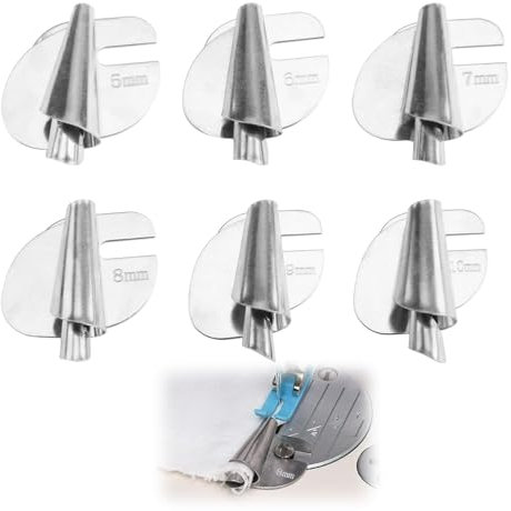 6 Stück Nähmaschinen Zubehör Rolled Saum Nähfuß, Rollsaumfuss NäHmaschine, 5-10 mm Rollsaumfuß für Zuhause Geeignet Für Eine Breite Palette Von Nähmaschinen