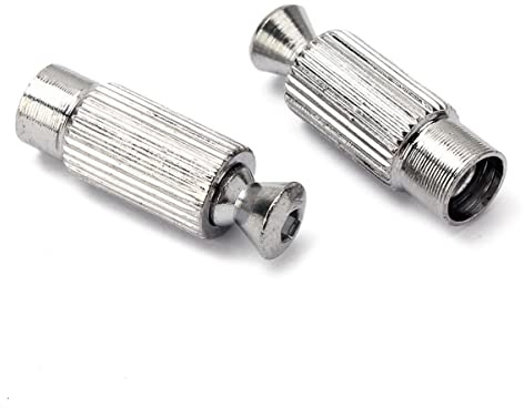 Mikinona 2 st Elgitarr Tremolo Bridge Studs och Anchors med Höjdjusteringsskruv för Elgitarr Silver Metallkonstruktion för Utmärkt Ljudkvalitet