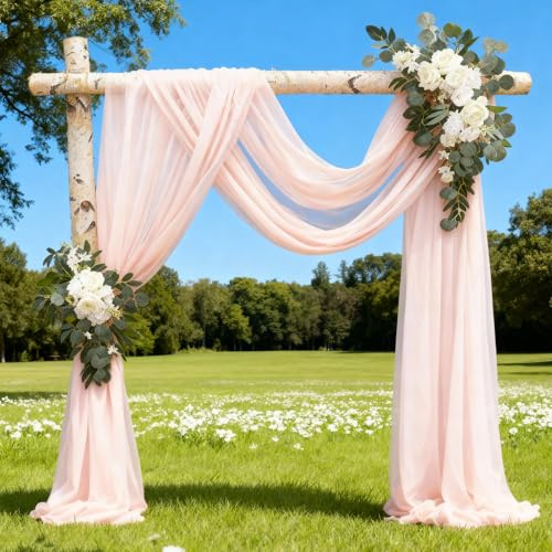 Alaoo Tela de Tul Suave, Poliéster Tule Tela Tul,Cortina Transversal de Tul Transparente,5 M x 160 CM, para Arco de Boda, Decoración a Mano, Ceremonias, Fiestas, Vestidos y Faldas,Rosa
