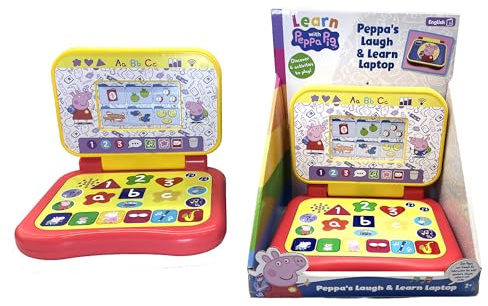 Peppa Pig Laugh and Learn Toy Laptop - Kids Educational Electronic Notebook