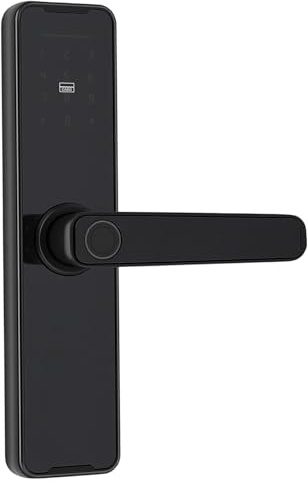 WiFi-anslutet lås fingeravtryck 5 metoder upplåsning, TUYA App kortnyckel kod, larm säkerhet inbrottsskydd dörr 30-50 mm smart lås med handtag