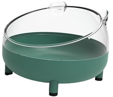 FytStycale Hamster Salle de Bain Maison de Bain Boîte à Sable Cage Toilette avec Couvercle Amovible Fond Stable Adaptée pour Chinchillas Gerbilles, Vert foncé