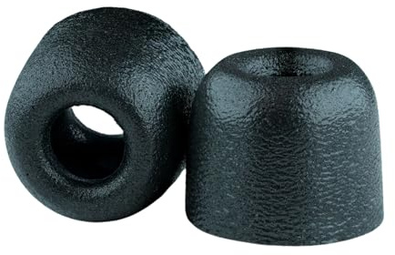 Comply Isolation Noise Cancelling Memory Foam Earphone Tips for Etymotic, Klipsch, Shure, Westone, LG HBS-1100 and More, Premium Replacement Noise Reducing Earbud Tips, Comfortable T-100 (Large) - Black, 3 Pair