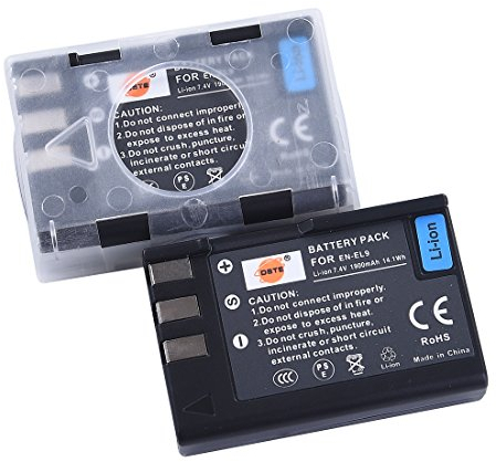 DSTE® 2x EN-EL9 Ricaricabile Li-ion Batteria per Nikon D40, D40x, D60, D3000, D5000 Macchina Fotografica come Nikon EN-EL9, EN-EL9A