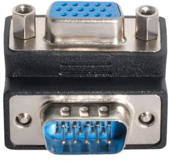 chenyang VGA Anschlüsse, VGA SVGA D-Sub HDB15Pin Stecker auf Buchse 90 Grad abgewinkelter Gender Changer Video Graphics Array-Anschlussadapter für Monitor/Projektor/Grafikkarte