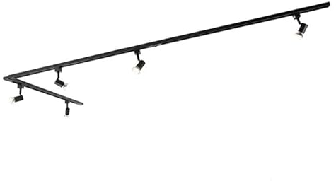 QAZQA - Modern Schienensystem Komplettset I Spotlight I Deckenspot I Deckenstrahler I Strahler mit 5-flammig Spot I Lampe I Leuchten 1-pha