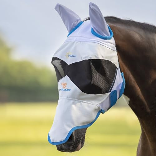 Shires Ultra Pro Fly Mask - White: Extra Full