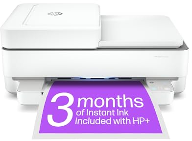 HP Envy 6430e All in One Colour Printer with 3 months of Instant Ink, 35 Page Automatic Document Feeder, White