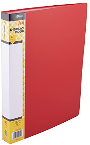 D.RECT Visuell bok PP A4 | 40 fodral | Visapärm | solid | presentationsmapp | erbjudandemappar | röd