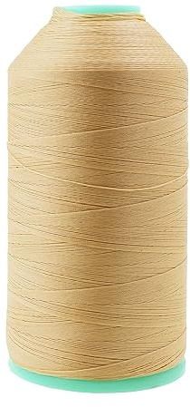 Mandala Crafts Size 46 210D T45 Bonded Nylon Thread - Tan 2843 YDs Tex 45 Heavy Duty Sewing Threads for Leather, Jeans, Weaving, Outdoor Marine Upholstery