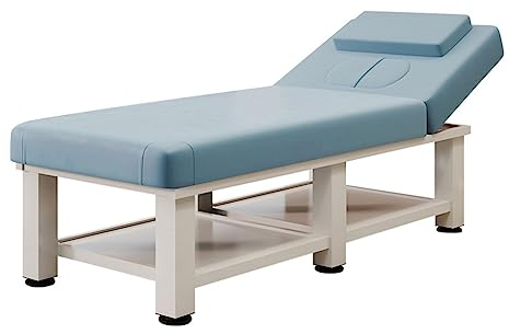 ZzZana Schwerlast Massageliege Salon-Tisch, Metallrahmen Massageliege Wimpern-Bett Gesichtsbehandlungsbett SPA-Bett Tattoo-Tisch, mit Verstellbarer Rückenlehne (Size : 190x80x60cm)