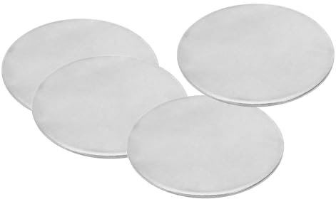 PATIKIL 60mm Disco Acciaio, 4pz Etichette Stampaggio Metalli, Cerchio Rotondo, Piastra Metallico, Attacco Acciaio Inossidabile 304, per Incisione Laser, Targhetta Nome Artigianale