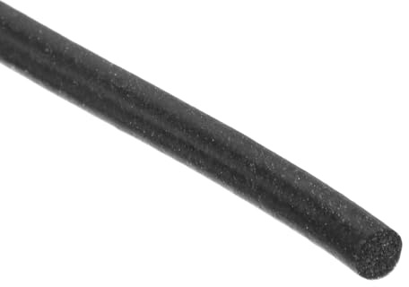 QUARKZMAN Nastro di Tenuta in Schiuma di Silicone, 2,5mm OD x 6,5M Guarnizione Schiuma Silicone Cavo Guarnizioni Tenuta in Gomma Spugnosa per Magazzino Tubo Paraspifferi Porta, Nero