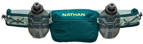 Nathan Running Belt Hydration with Flasks, Storage Pockets, Trail Mix Plus, Running Water Bottle Belt, Insulated, Walking, Hiking