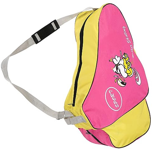 ifundom Borsa Porta Scarpe da Pattinaggio a Tracolla Resistente All’usura in Materiale Durevole per Pattini a Rotelle, Organizer Pratico per Ragazzo Ragazza e Trasporto Colore Casuale