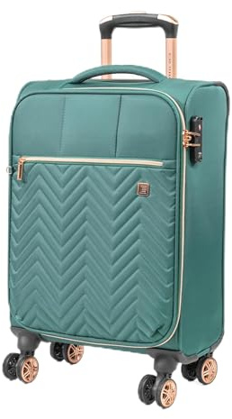 Gino Ferrari Maleta blanda con ruedas – Maletas de viaje con ruedas de carcasa suave | Maletas detalladas de primera calidad más suaves para vacaciones, descansos y escapadas, Teal, Cabin, Equipaje de