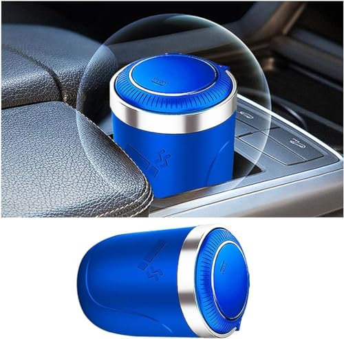 GAOGaoxin Car Ashtray, Detachable Easy Clean Car Ashtray with Folding Lid, Self Extinguishing Ashtray for Seat Ibiza IV SC 2012 2015
