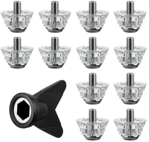 flintronic 12 Pointes de Chaussures Football, Antidérapants Crampons à vis, Crampons Mixte Remplacement
