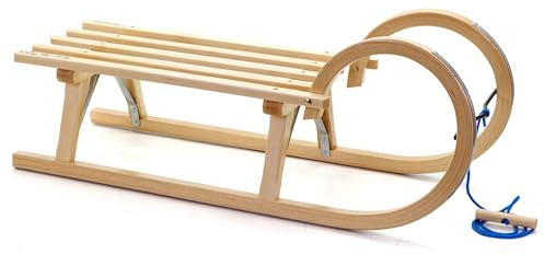 HolzFee Baran S 95 Hörnerschlitten Schlitten Holz Hörnerrodel