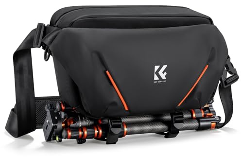 K&F CONCEPT Camera Sling Bag,Lightweight Camera Bag with Tripod Holder