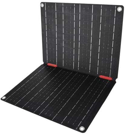 Pwshymi Pannello Solare Pieghevole Portatile ETFE da 60 W con Controller per Auto Kit Caricabatterie Solare Impermeabile IP68 per Campeggio All'aperto