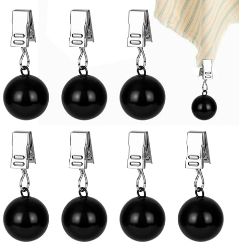 Pesos de mantel para exteriores - 8 pesos para mantel de exterior, pesos de mantel con clip inoxidable, manteles pesados para mesas de jardín, bodas, cortinas, picnics, camping, fiestas