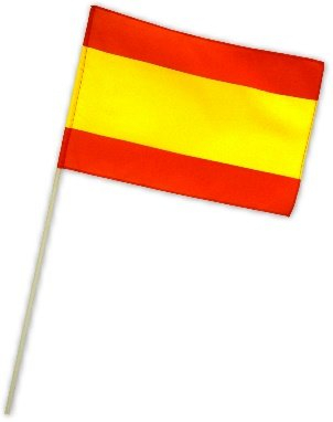 Fahne Flagge Spanien 30 x 45 cm mit Stab