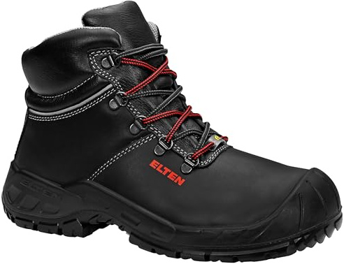 ELTEN unisex - vuxen Elten Säkerhetsskor Renzo Xw Mid Esd S3, Herr, Lätt, Svart, StålhättaSäkerhetssnörstövlar Renzo XW Mid ESD S3 storlek 40