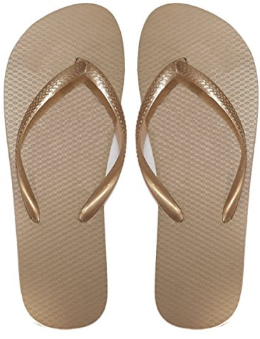 SUGAR ISLAND® Unisex Ladies Girls Mens Summer Beach FLIP Flop Pool SHOES-ROSEGOLD-5/6