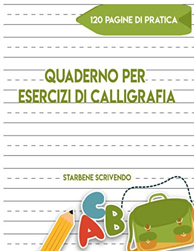 ESERCIZIARIO PER IMPARARE A SCRIVERE IN CORSIVO: Quaderno per esercizi di calligrafia