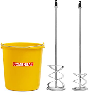 COMENSAL® Set di Frusta di Miscelazione M14-120, 140 mm - Agitatore per Malta Spessa e Adesivo - Secchio 17l - Made in EU