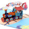 Thinp Geburtstagskarte Pop Up,Zug Geburtstagskarte,Zug Pop up Geburtstagsgrusskarte mit Umschlag,3D Geburtstagskarte für Kinder,3D Pop-Up Happy Birthday Karte,für Junge Mädche Zugliebhaber Geschenk