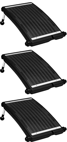 Kavolet Sonnenkollektor Poolheizung 3 STK. 72,5x46cm, Gebogene Solar-Heizpaneele für Pool, Anschluss Ø38mm, Solarheizung Maximaler Durchfluss 10000 L/h, Swiming Pool Solarkollektor Schwimmbad Heizung