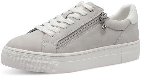 Tamaris Damen Klassische Ballerinas, Frauen Flats,Comfort Lining,TOUCHit-Fußbett,Slip-ons,klassisch elegant,Ballerinen,Light Grey,39 EU