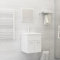 ShGaxin 2-TLG. Badmöbel-Set, Badezimmer Möbel, Waschtisch Set, Wachtischunterschrank, Bathroom Furniture Sets, Badezimmerschrank-Set, Weiß Spanplatte