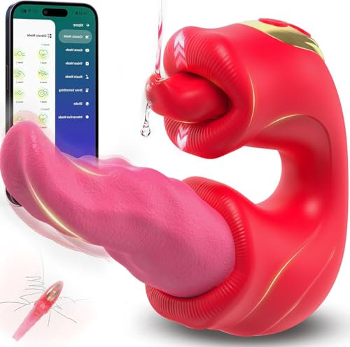 Massaggiatore,Vibratoreper Donna Professionale Vibratoriper donne,4 in 1 Stimolatore Clotoride Sexytoysys Donna con10 *10 leccate clitoride Vibratore modalità,APP Sex Toys Vibratoriper donna Clotoride