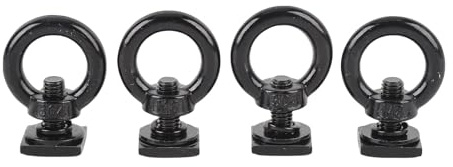Aramox 4pcs T Black Tone Tie Down Kit di Ancoraggio M8 Slot in Acciaio Inossidabile e Anelli di Dado Gli Occhi Utilizzati per Il Portapacchi Che Fissa i Ganci della Corda per Bungee