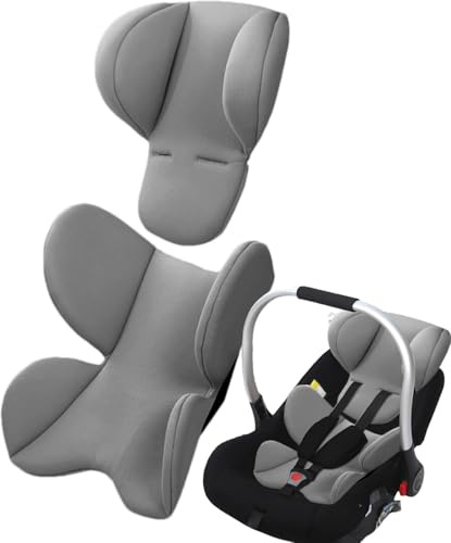 Cuscino di supporto per testa e corpo per bambini, per seggiolino auto, comodo cuscino per dormire e per il corpo, colore: grigio