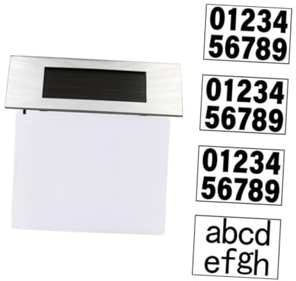 Toddmomy Lampe Solaire LED Numéro de Domicile Résistante à l'Eau Blanc pour Extérieur Éclairage Adresse Porte Solaire avec LED Super Lumineuse Installation Facile pour Jardin Patio et