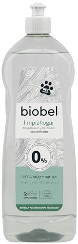 Biobel 0% - Limpiador Multiusos Ecológico Concentrado -1L - Ingredientes Naturales - Biodegradable, Sin perfume y petfriendly