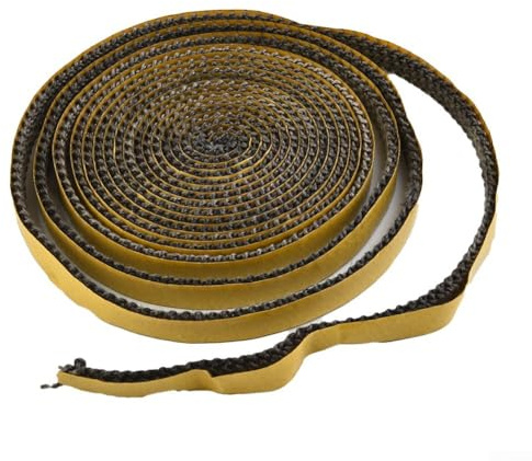 YobiLife Nastro sigillante per porte in vetro per camino, lunghezza 300 cm, 10 x 2 mm, per isolamento efficiente delle intemperie, per porte e finestre