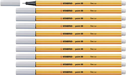 STABILO - Fineliner - point 88 - 10er Pack - hellgrau